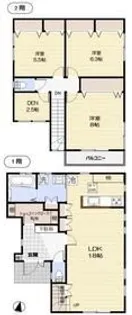 東京都世田谷区上北沢3【一戸建】の間取り