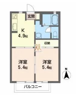 レジデンス岡ノ城【1階】の間取り