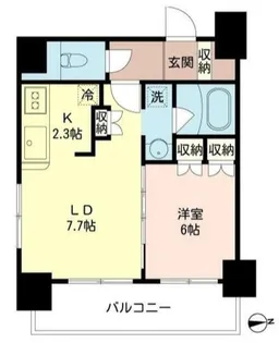 エコロジー大井町レジデンス【6階】の間取り