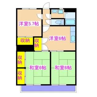 ハイツニューリバー【3階】の間取り