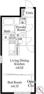CASAGRAZIE東日暮里【4階】の間取り