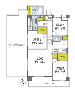コスモ中台ガーデンヒルズ【8階】の間取り
