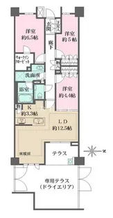 ザ・パークハウス市谷加賀町レジデンス【1階】の間取り