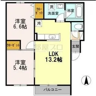 メイテルハイム平岸【4階】の間取り
