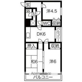 カーサ水海道【5階】の間取り