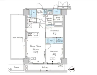 パークアクシス新宿西落合【8階】の間取り