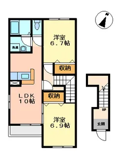 グランディールII【2階】の間取り