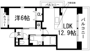 グリーンヒルズ仁川5号棟【5階】の間取り