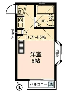 スカイコーポラス【2階】の間取り