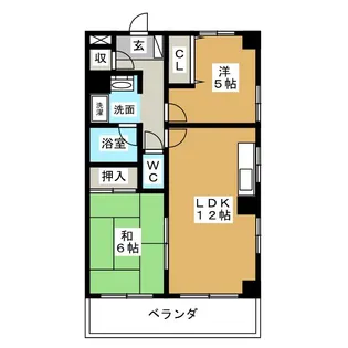 末広ビル【4階】の間取り