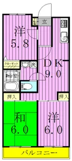 メゾンユウーエ【2階】の間取り