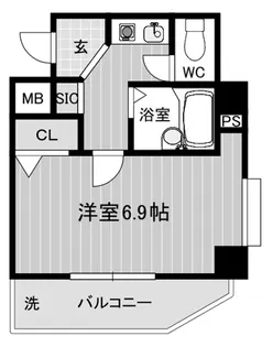 サンライズ長田【3階】の間取り