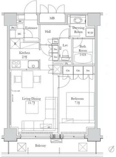 HOUSE岩本町【13階】の間取り