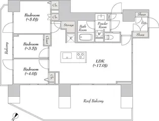 ルミーク北品川【10階】の間取り