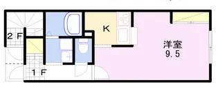 リアン飾東B【1階】の間取り