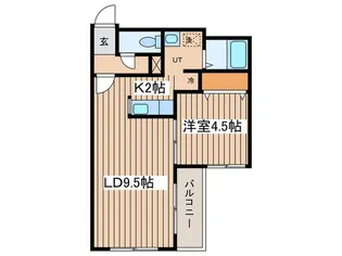 ブロサム桑園【1階】の間取り