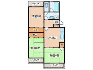 セントラルハイツ谷【1階】の間取り