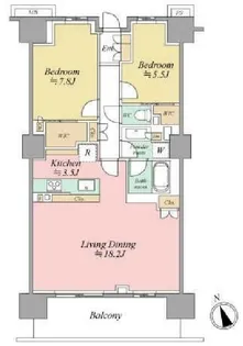 アトラスタワー小山城山町【7階】の間取り