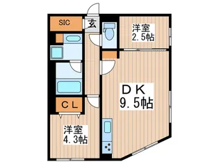ラクラス中野南台【2階】の間取り
