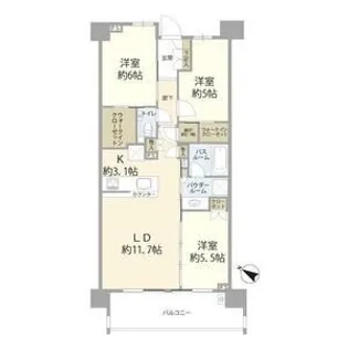 シティハウス中野テラス【3階】の間取り
