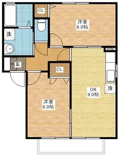 レジデンシャルプレイスB棟【1階】の間取り
