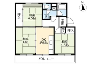 UR国分【3階】の間取り