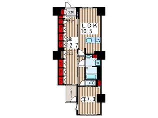 東雲キャナルコ-トCODAN21号棟【8階】の間取り
