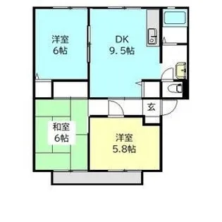サンビレッジ浜野B棟【2階】の間取り