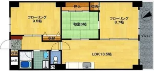 南福岡サンシャインヒルズ【5階】の間取り
