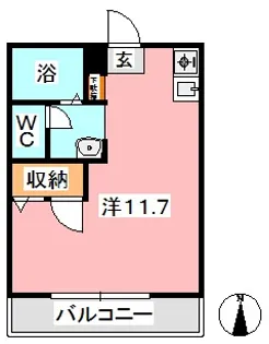 ローズガーデン庭瀬【1階】の間取り