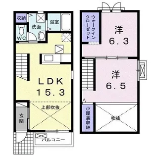 ルスカA【1階】の間取り