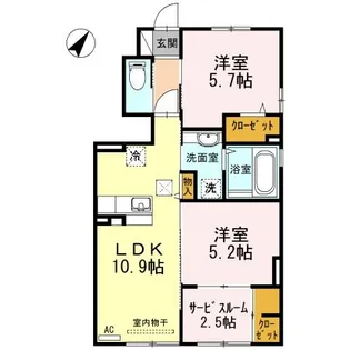 プリフォーレ武雄【1階】の間取り