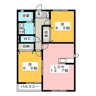 ウエストカームリー【1階】の間取り