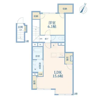 リシェス幡ヶ谷【2階】の間取り
