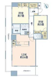 クリオ藤沢駅前【7階】の間取り