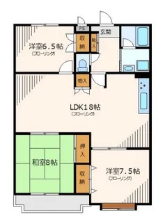 エレガント白糸台【3階】の間取り