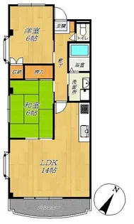 モントレー富士見【3階】の間取り