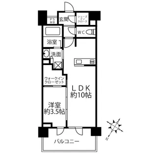 クリオラベルヴィ横濱サウス【9階】の間取り