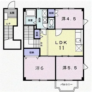 オアシス I【2階】の間取り