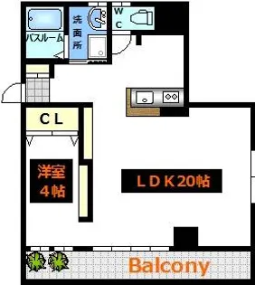 レジェンド南竹屋【6階】の間取り