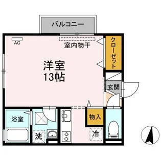 アルファーム B棟【1階】の間取り