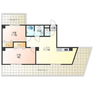 プラムシャインセンボン【5階】の間取り