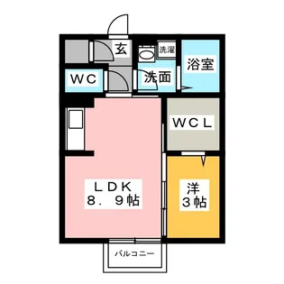 エクセルームK-I【2階】の間取り