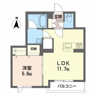 ベレオYN【2階】の間取り