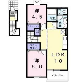 ラモードパレ・ハシバ【2階】の間取り