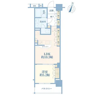 グローリオ新中野ブランデコ【10階】の間取り