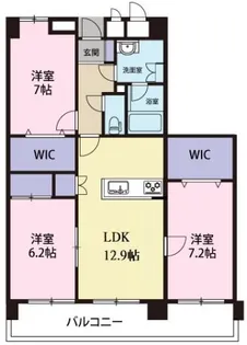 La Luce 南昭和【3階】の間取り