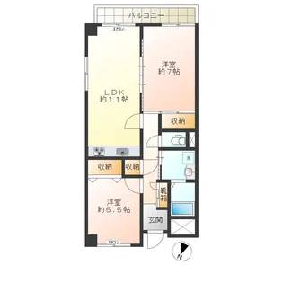 トラスティ野方【1階】の間取り