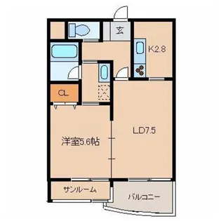ビエネスタル【4階】の間取り