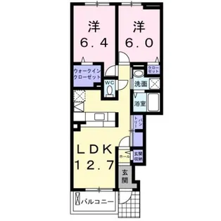 シエル クレール【1階】の間取り
